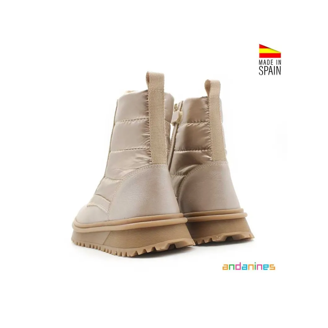Bota cordones after-ski taupe
