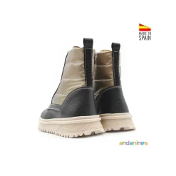 Bota cordones piel con acolchado impermeable