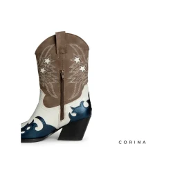 Bota country taupe combinada