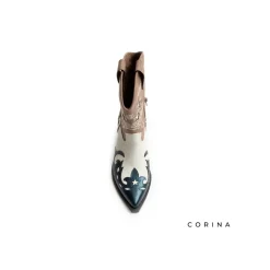 Bota country taupe combinada