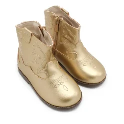 Bota cowboy bebe dorada