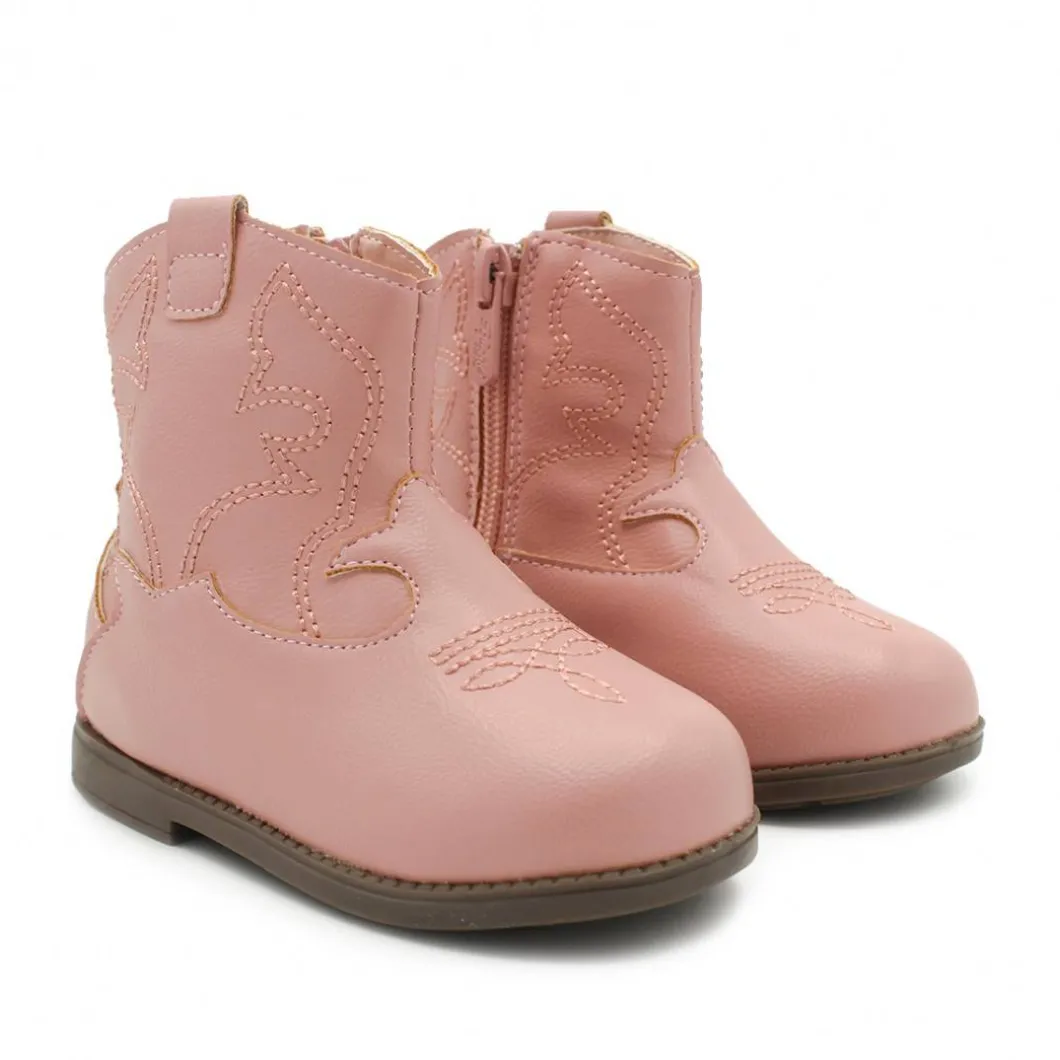 Bota cowboy bebe rosa