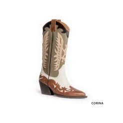 Bota cowboy M4800 cuero verde
