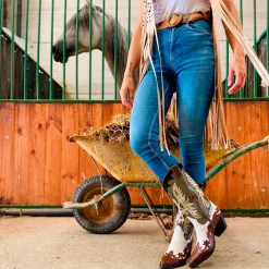 Bota cowboy M4800 cuero verde
