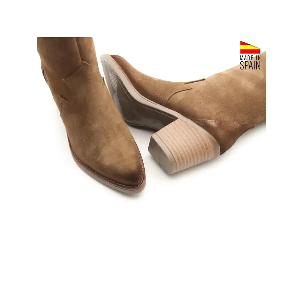 Bota cowboy serraje camel