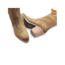 Bota cowboy serraje taupe