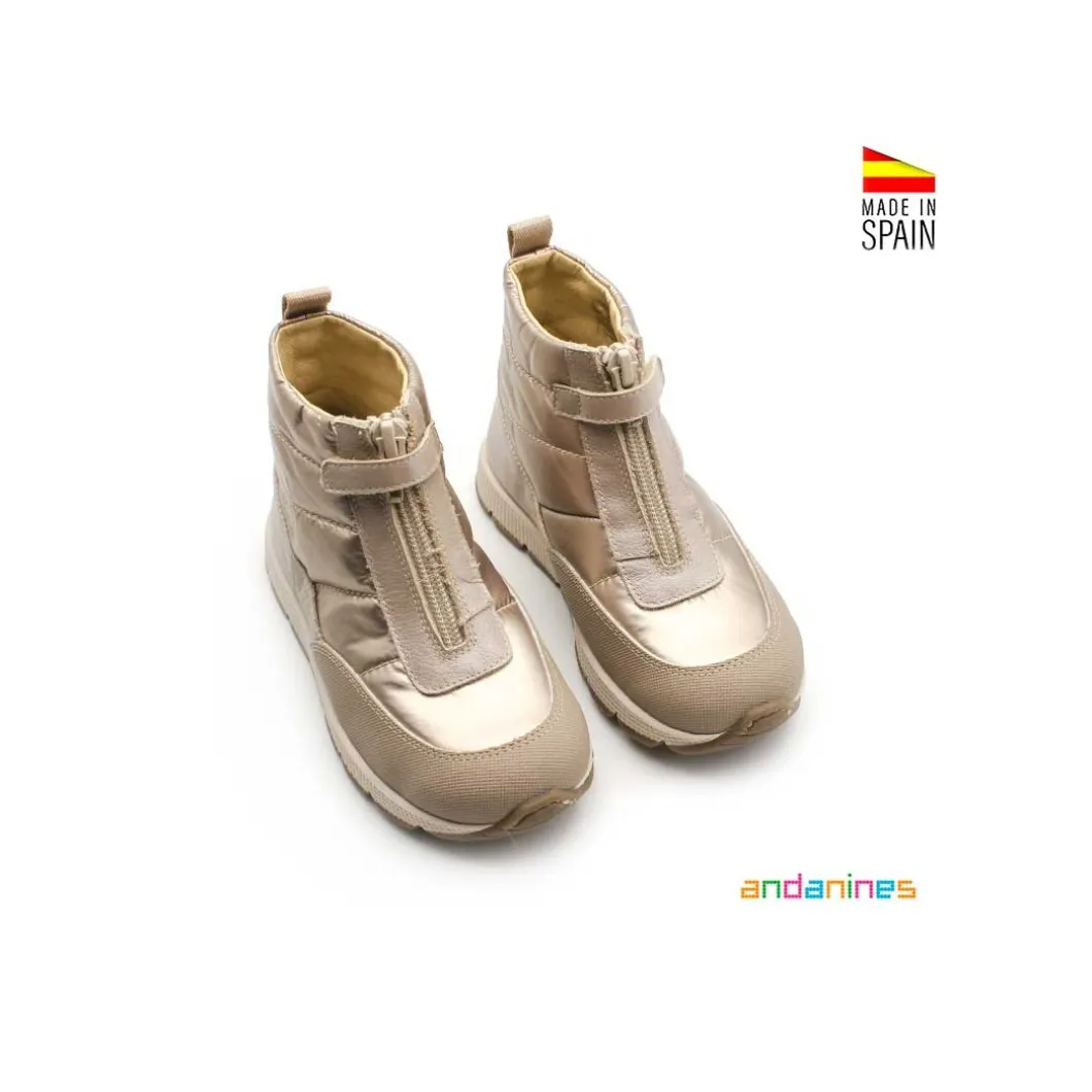 Bota cremallera after-ski taupe