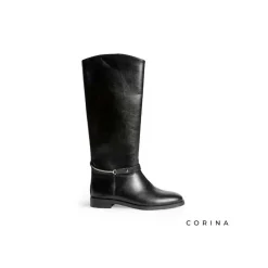 Bota Harness plana negra