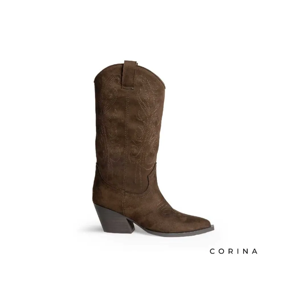 Bota marrón Corina cowboy