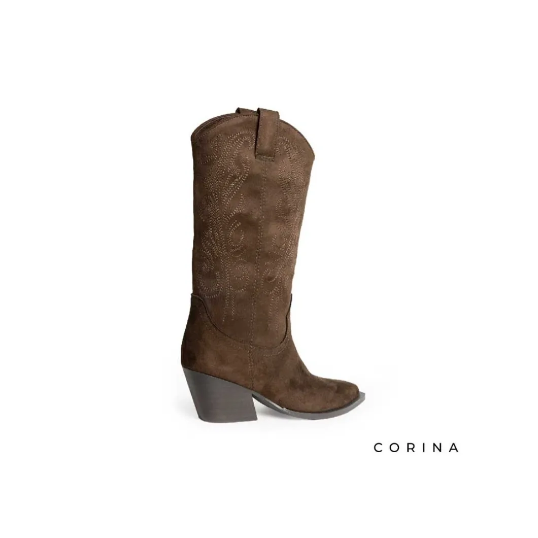 Bota marrón Corina cowboy