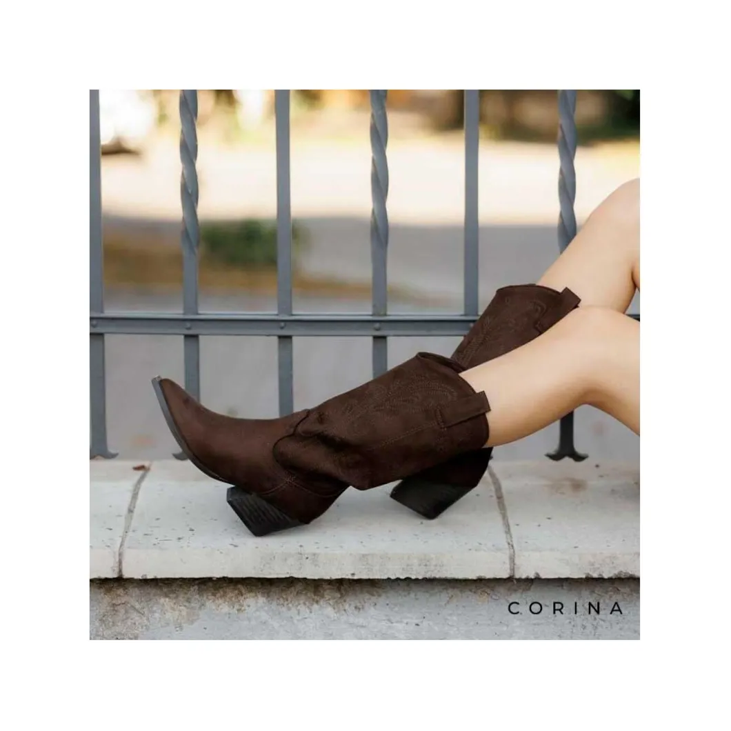Bota marrón Corina cowboy