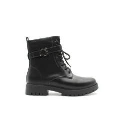 Bota militar en negro talla grande