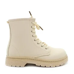 Bota militar niña beige