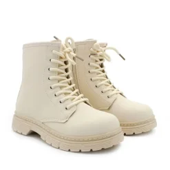 Bota militar niña beige