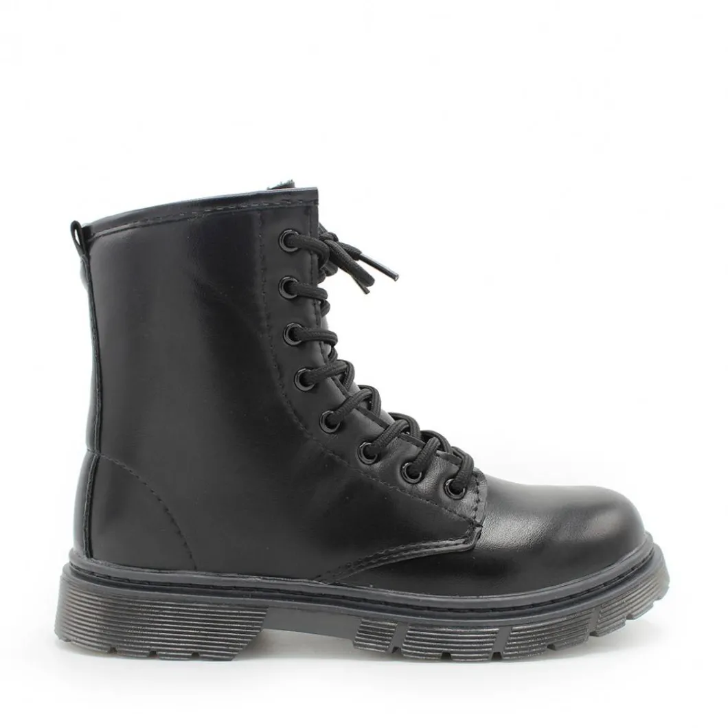 Bota militar niña negra