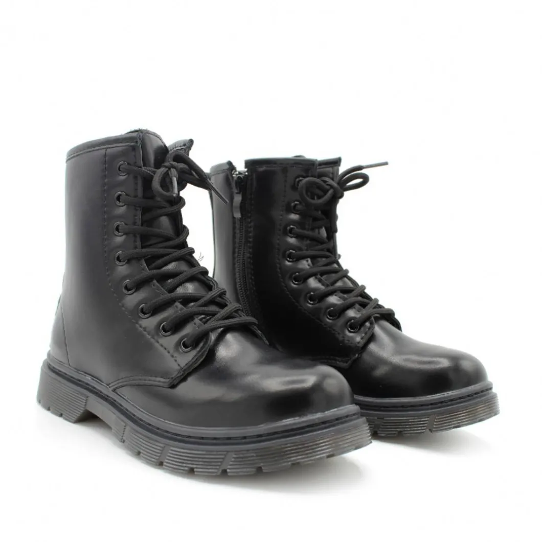 Bota militar niña negra
