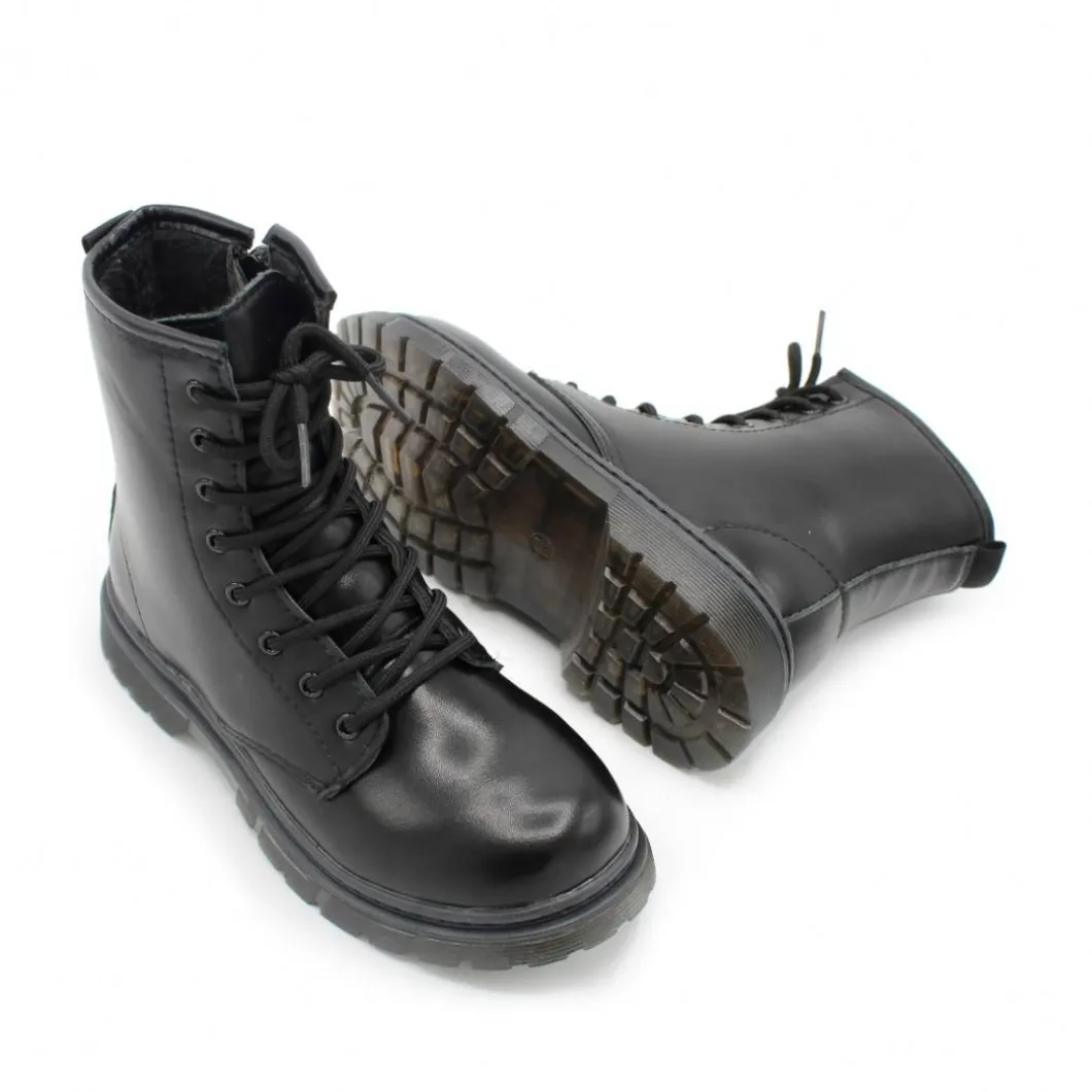 Bota militar niña negra