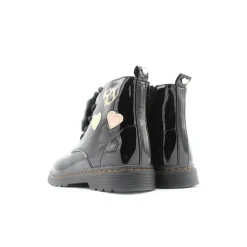 Bota militar pompón negro