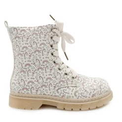 Bota militar unicornios beige