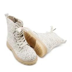 Bota militar unicornios beige