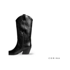 Bota negra Corina cowboy