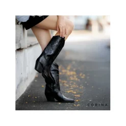 Bota negra Corina cowboy