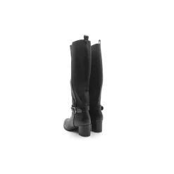 Bota negra tacón talla grande