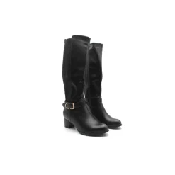 Bota negra tacón talla grande