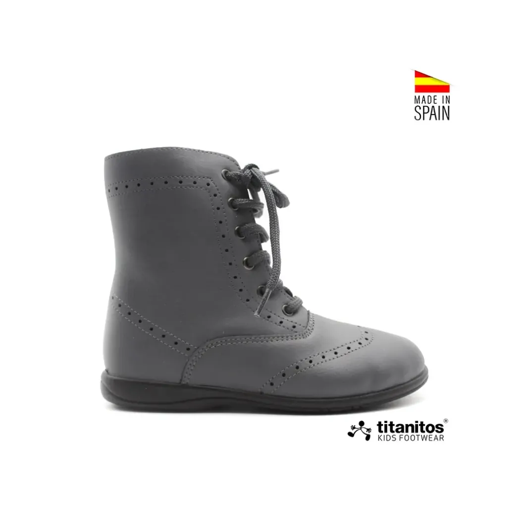Bota piel Olalla gris