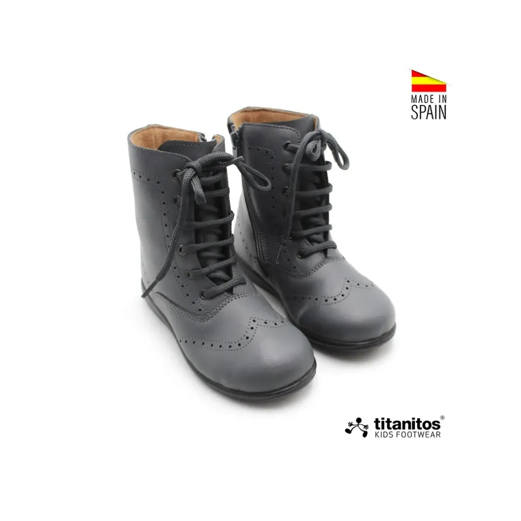 Bota piel Olalla gris