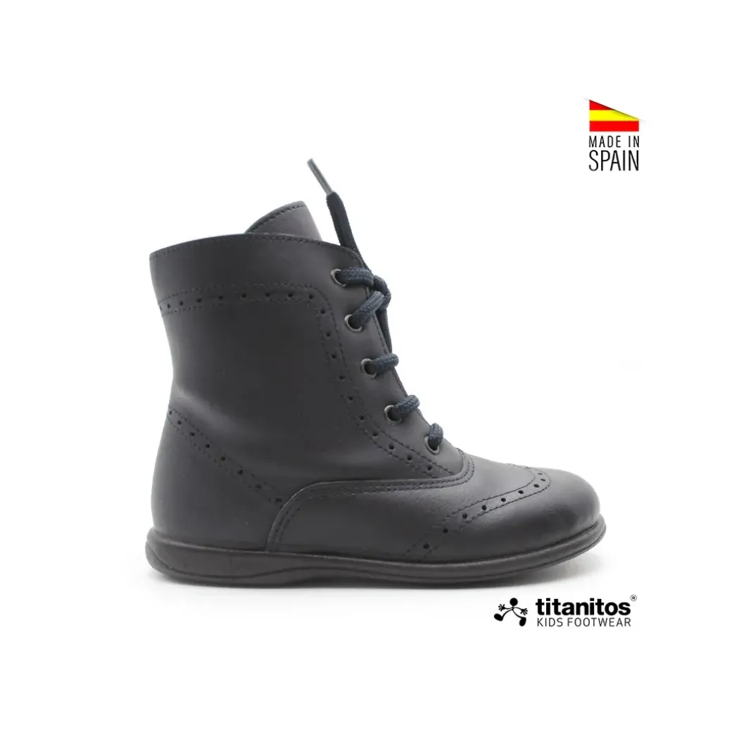Bota piel Olalla marino