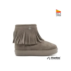 Botas con flecos Celia Topo