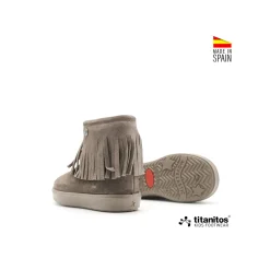 Botas con flecos Celia Topo