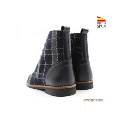 Botas tartán azul marino