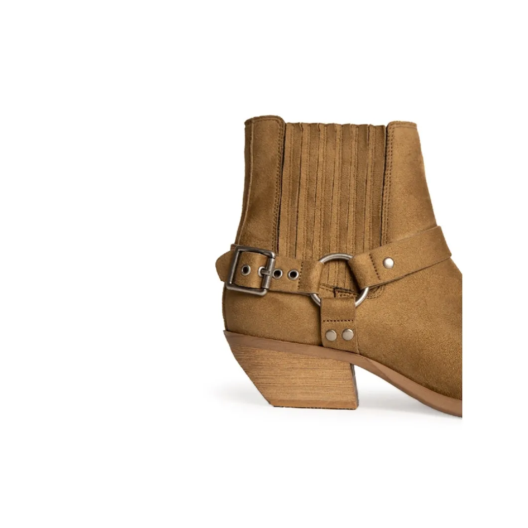 Botin Corina camel con espuelas