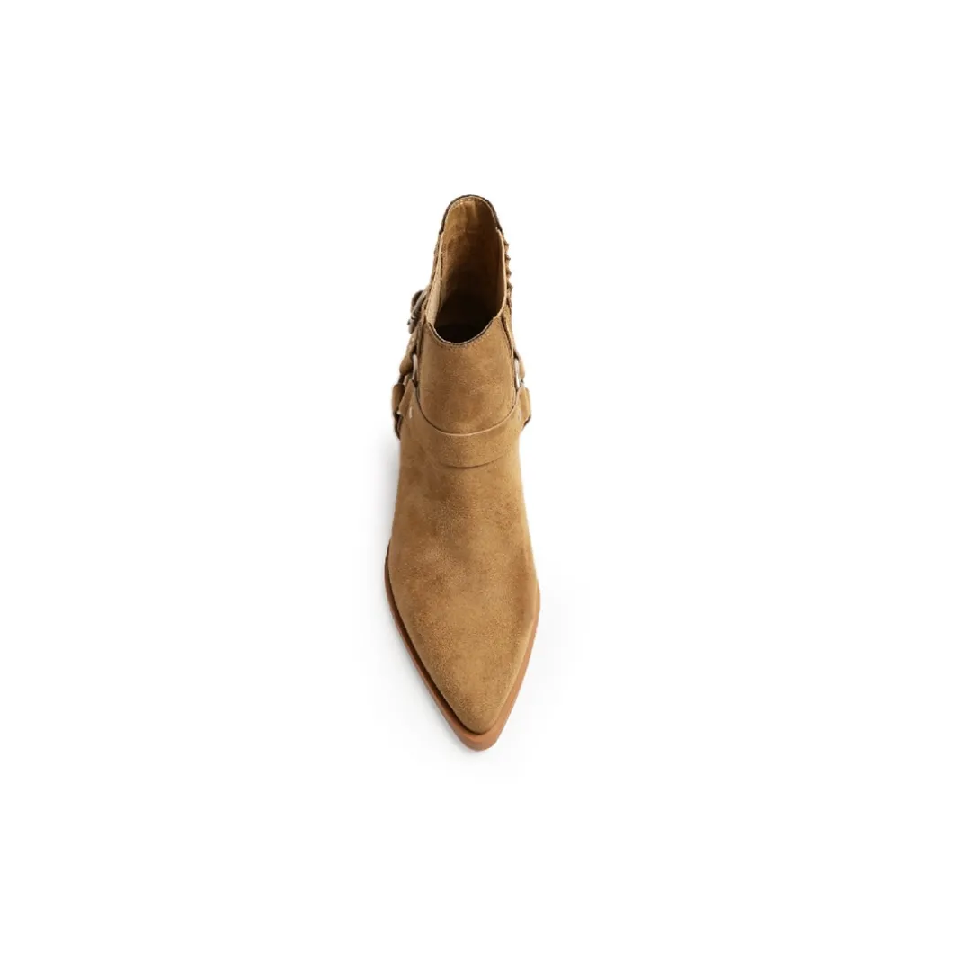 Botin Corina camel con espuelas