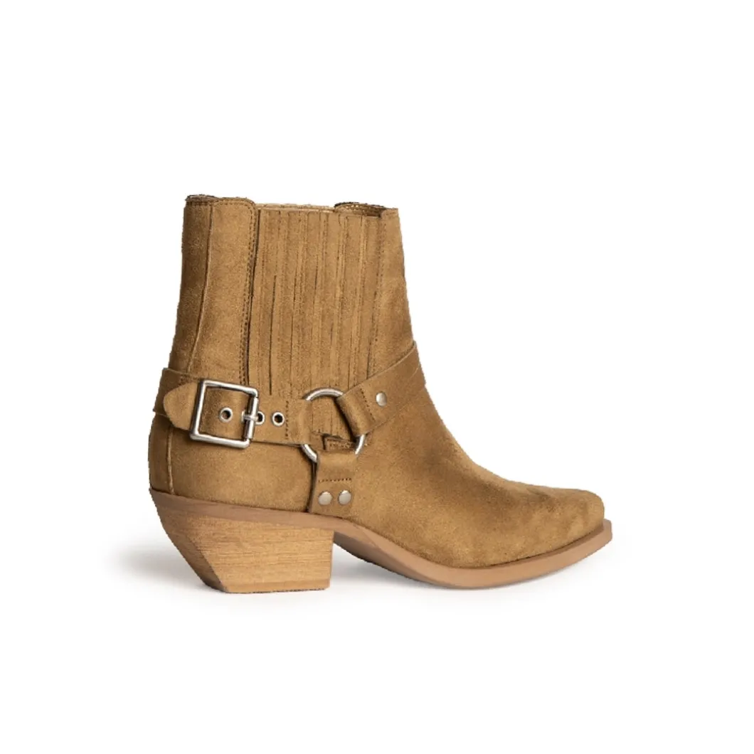 Botin Corina camel con espuelas