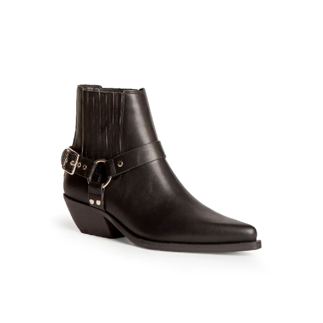 Botin Corina negro con espuelas