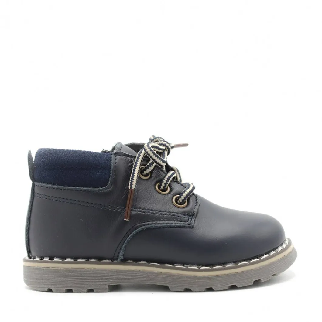 Botin estilo montaña azul marino