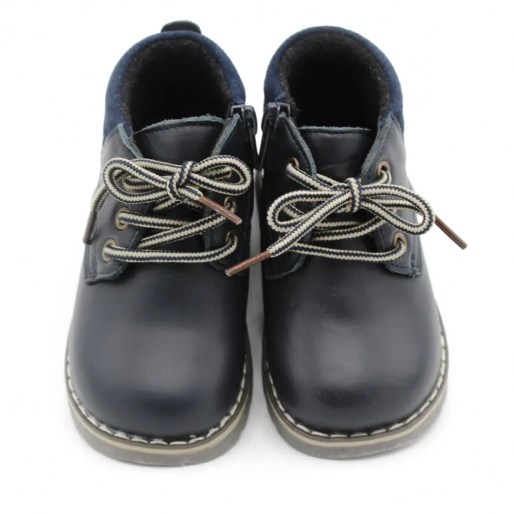 Botin estilo montaña azul marino