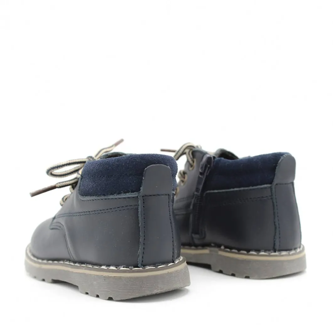 Botin estilo montaña azul marino