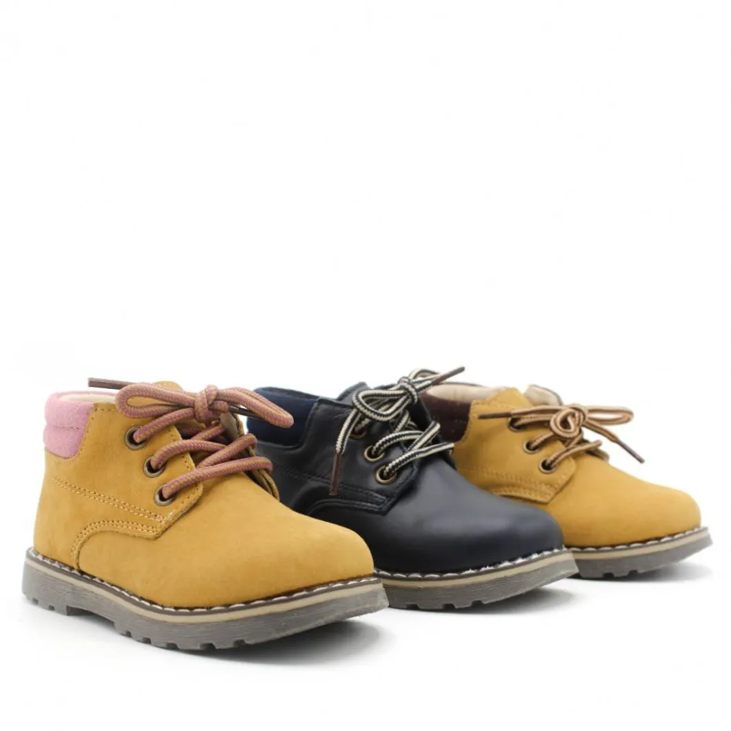 Botin estilo montaña azul marino