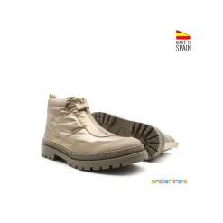 Botin impermeable dorado con cremallera