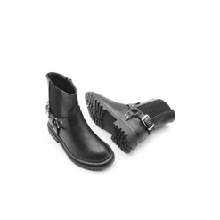 Botin motero negro
