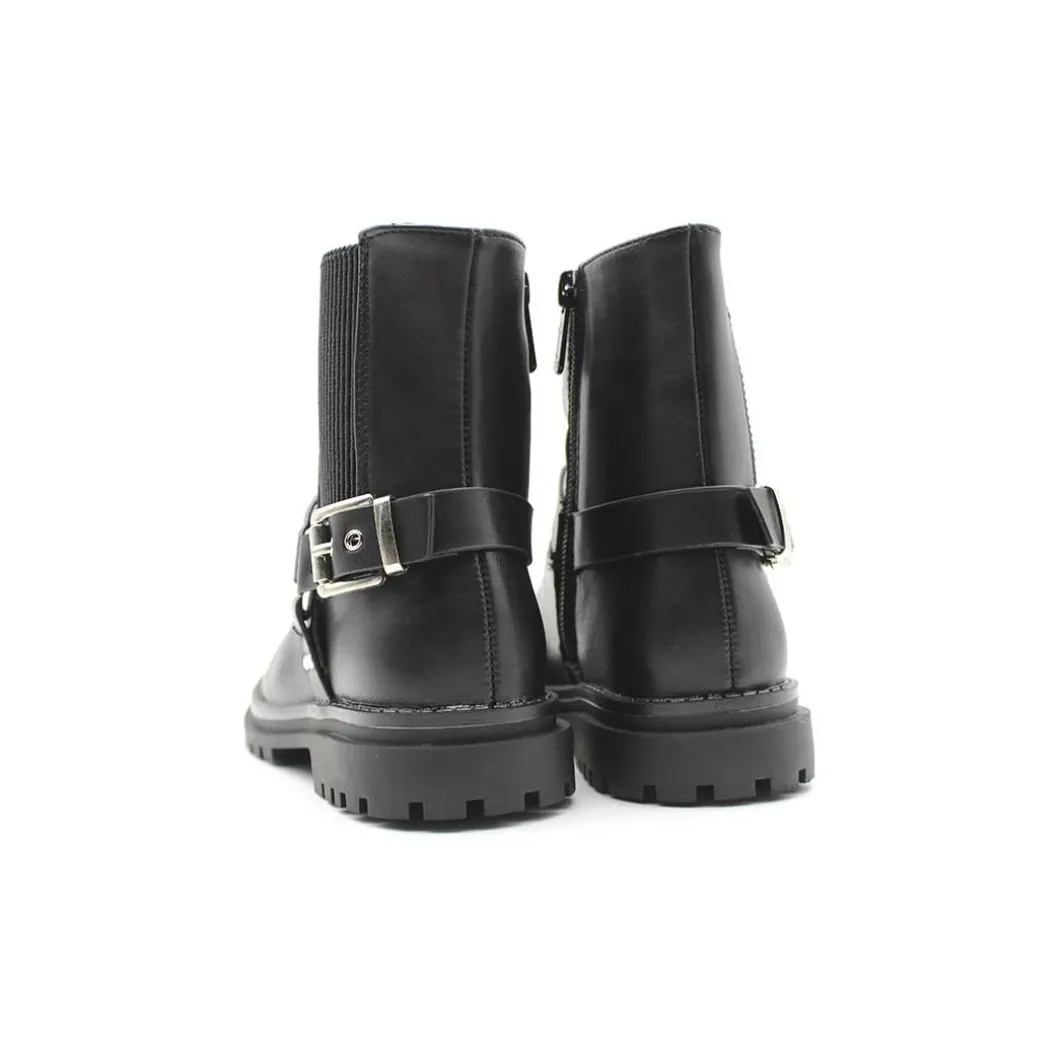 Botin motero negro