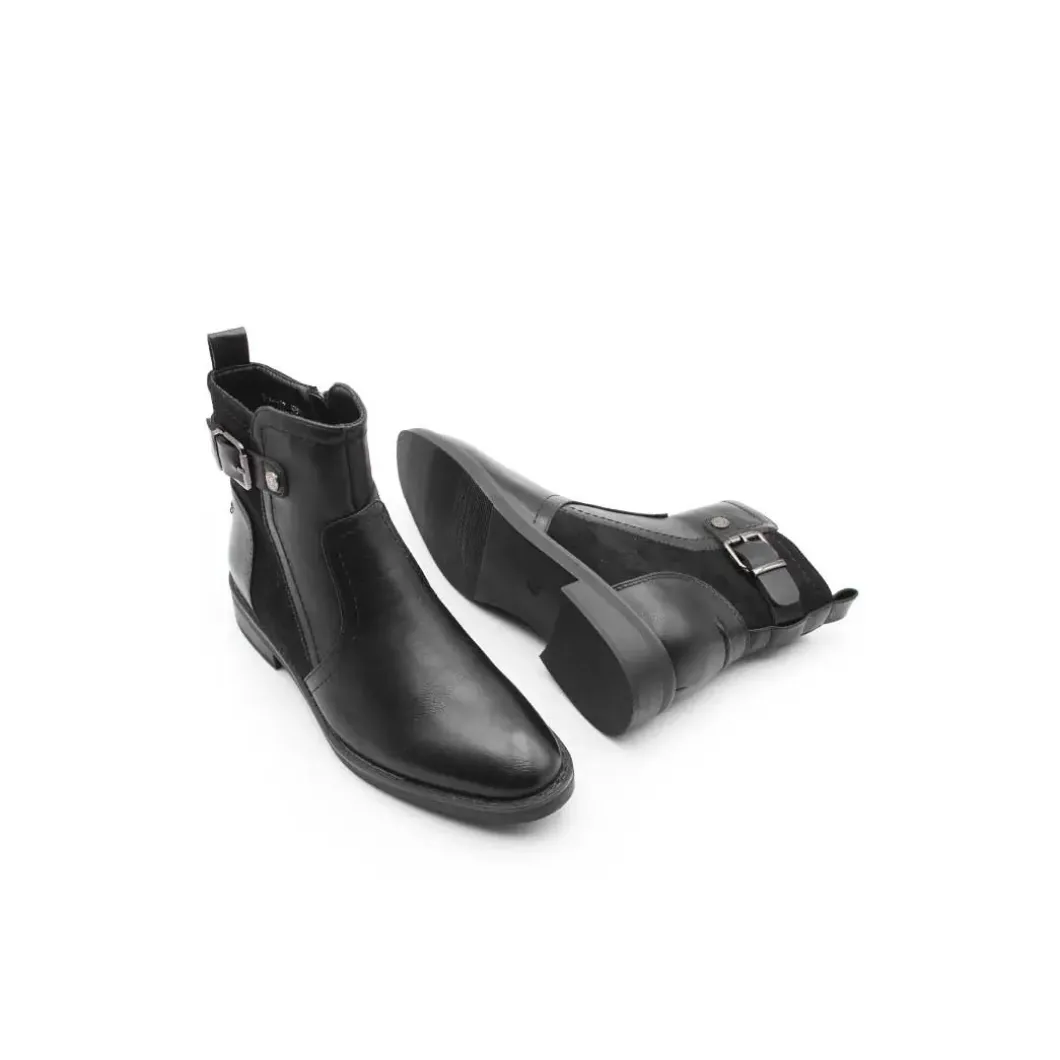 Botin plano negro Virucci