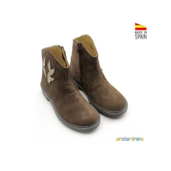 Botin serraje marrón estilo campero