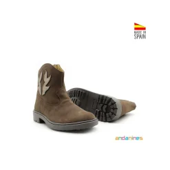 Botin serraje marrón estilo campero