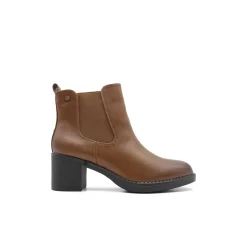 Botín Ankle camel con tacón