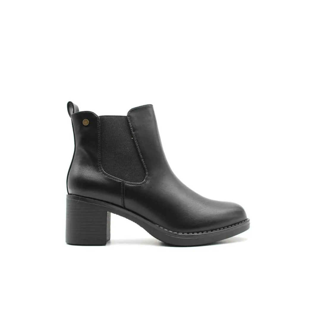 Botín Ankle negro con tacón